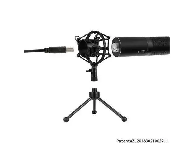 Alt view image 6 of 7 - BONAEVER Professional studio Broadca Standing & Recording Microphone Set PC Microphone Kit with Shock Mount for PC studio Recording Podca Standing Youtube Karaoke