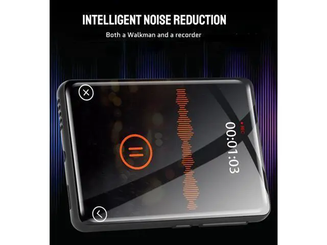 Alt view image 3 of 5 - Mp3 Player with Bluetooth, 2.4 HD Full, Portable HiFi Sound Digital Music Player with FM Electronic Book Function, Mini Portable Music Player (4+32GB (Memory Card))
