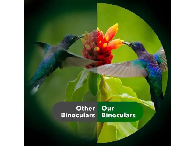 Alt view image 4 of 7 - Compact Binoculars - 10X Binoculars for Adults Small Binoculars for Bird Watching, Sailing, Hiking, and More 1000M Long-Range Hunting Binoculars IPX5 Water-Resistan