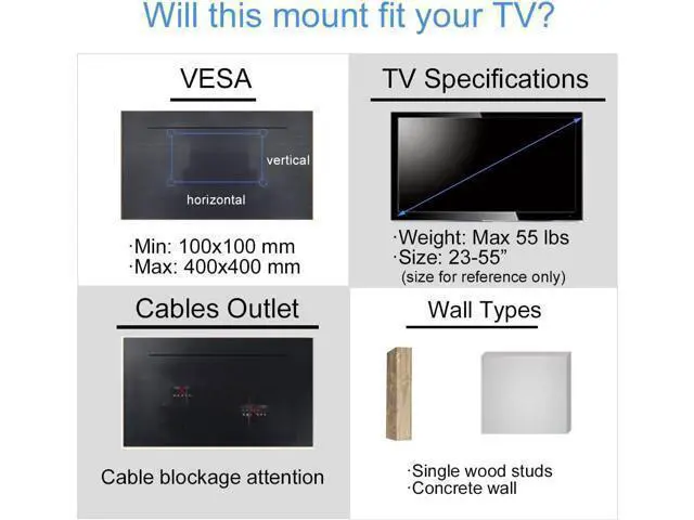 Alt view image 4 of 7 - Suptek TV Wall Mount Swivel and Tilt Full Motion for Most 23 to 55 inch TV Mount up to 55lbs max VESA 400x400mm (A1+)