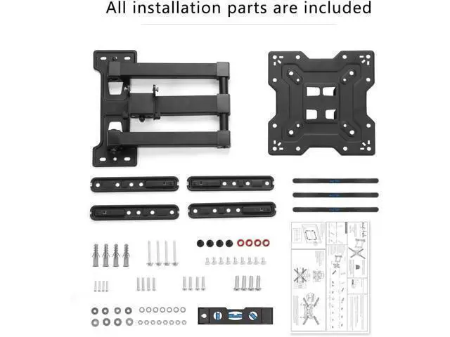 Alt view image 7 of 7 - Suptek TV Wall Mount Swivel and Tilt Full Motion for Most 23 to 55 inch TV Mount up to 55lbs max VESA 400x400mm (A1+)
