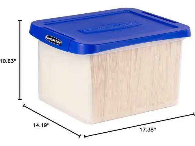Alt view image 7 of 7 - Bankers Box Heavy Duty Plastic File Box with Hanging Rails, Letter/Legal, 1 Pack (0086205)