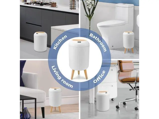 Alt view image 6 of 7 - Smart Sensor Wastebasket, Convenient and Hygienic Easy to Use, Technology Sensor Waterproof Wastebasket Plastic Trash can for Kitchen, Bathroom, Bedroom, Living Room, Office and Outdoor