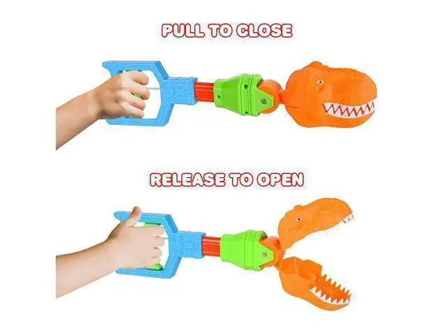 Alt view image 4 of 6 - ArtCreativity Dino Robot Hand Grabber, Set of 2, 14 Inch Robotic Arm Reacher Grab Claw, Cool Grabbing Stick for Kids, Fun Dinosaur Toys for Boys and Girls, Great Holiday and Birthday Gift Idea