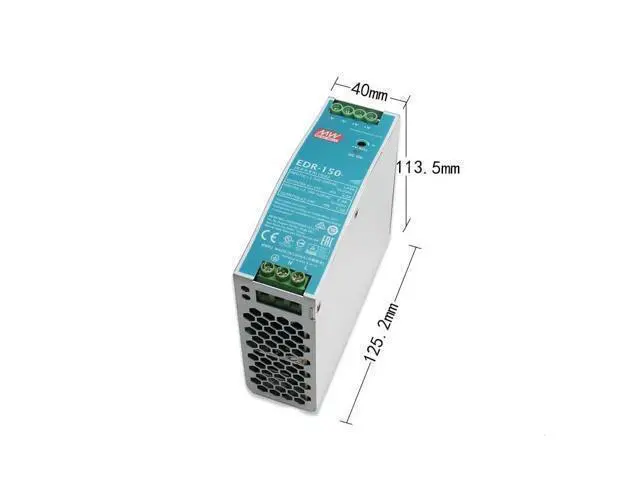 Alt view image 2 of 4 - EDR 150W 24V 6.5A Switching Power Supply AC/DC Single Output Industrial DIN Rail EDR-150-24 Power Supply Driver Transformer, Slim Metal Case