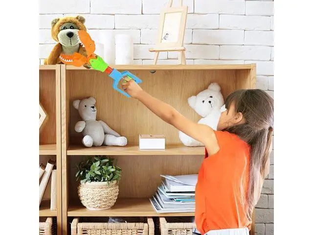 Alt view image 5 of 6 - ArtCreativity Dino Robot Hand Grabber, Set of 2, 14 Inch Robotic Arm Reacher Grab Claw, Cool Grabbing Stick for Kids, Fun Dinosaur Toys for Boys and Girls, Great Holiday and Birthday Gift Idea
