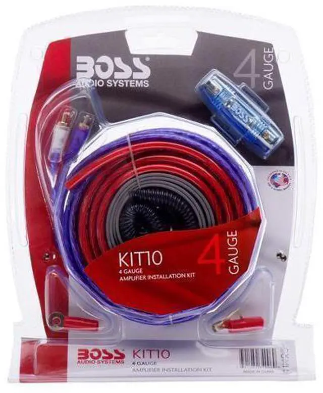 Main image of KIT10 4 Gauge Amplifier Installation Wiring Kit - A Car Helps You Make Connections and Brings Power to Your Radio, Subwoofers Speakers