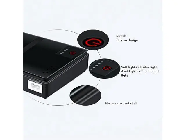 Alt view image 2 of 7 - Uninterruptible Power Supply 7200mAh Small Uninterruptible Power Supply Battery Backup for Router Optical Modem MP3 MP4 Player (US Plug)