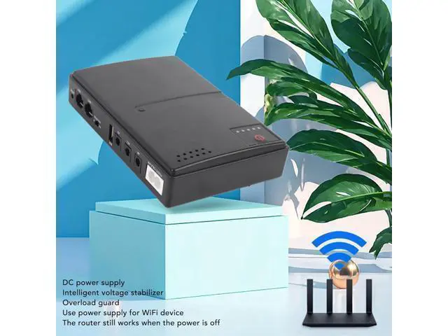 Alt view image 4 of 7 - Uninterruptible Power Supply 7200mAh Small Uninterruptible Power Supply Battery Backup for Router Optical Modem MP3 MP4 Player (US Plug)