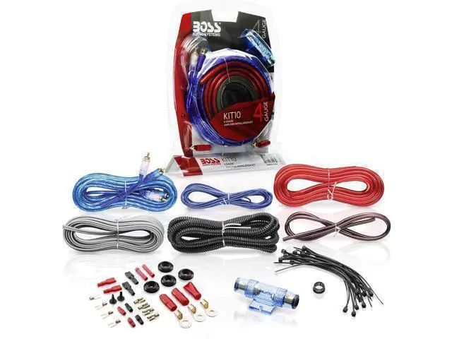 Alt view image 7 of 7 - KIT10 4 Gauge Amplifier Installation Wiring Kit - A Car Helps You Make Connections and Brings Power to Your Radio, Subwoofers Speakers
