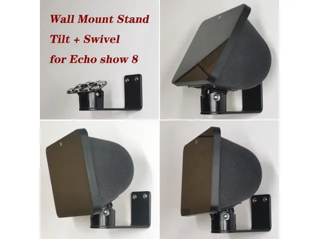 Alt view image 2 of 5 - Wall Mount Stand Made for All-New Echo Show 8 (3rd Gen, 2023 Release) | Echo Show 8 (2nd Gen, 2021 Release) | Echo Show 8, Tilt + Swivel Stand Black