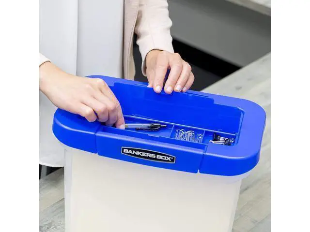 Alt view image 3 of 7 - BANKERS BOX Heavy Duty Portable Plastic File Box with Hanging Rails, Letter, 1 Pack (0086304)