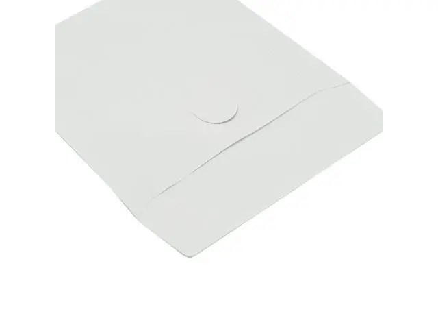 Alt view image 3 of 4 - 1,000 Pieces White Paper CD DVD Sleeves Envelope Holder with Clear Window and Flap, 80g Economy Weight.