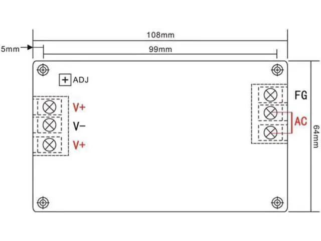 Alt view image 3 of 6 - DC24V 5A Switching Power Supply,DC24V 5A Switching Power Supply Module AC-DC Power Supply Board AC100-264V to DC24V 75W Voltage Stabilization Power Supply Board