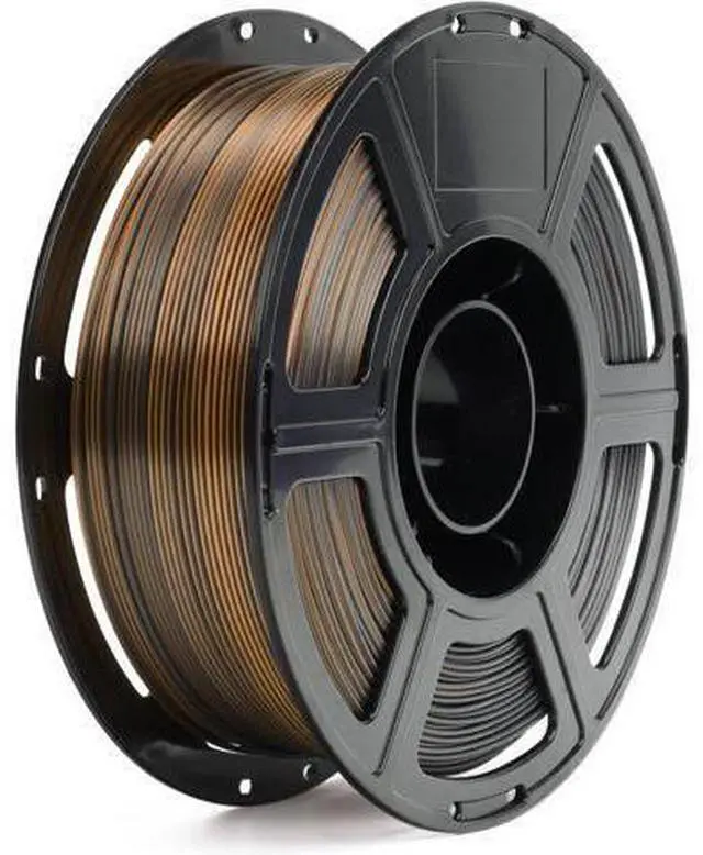 Main image of FLASHFORGE Silk Dual Color Filament, Black and Gold 2 in 1 Coextrusion Silk PLA Filament 1.75mm, 3D Printer Filament Color Change 1kg(2.2lbs) Spool, Dimensional Accuracy +/- 0.02mm