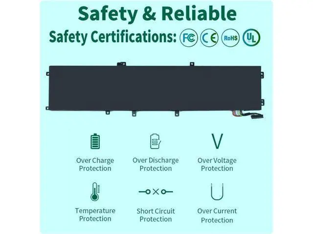 Alt view image 3 of 4 - 97Wh Type 6GTPY Battery for Dell XPS 15-9560 15-9550 15-9570 15-7590 Precision 5520 5530 5540 5510 Vostro 7500 4GVGH 1P6KD 5XJ28 GPM03 P56F, 6GTPY Battery 97Wh Replacement for Dell XPS 9560