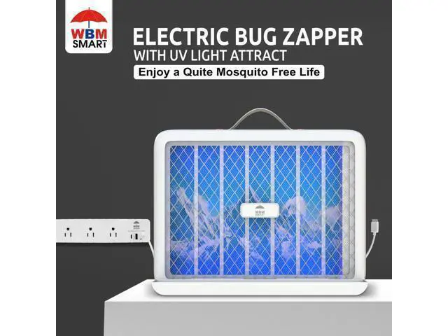 Alt view image 2 of 7 - Electric Bug Zapper, LED UV Light Trap Mosquito, Portable & Wall-Mountable High-Voltage Electric Mosquito Bug Zapper Indoor & Outdoor with Safety Mesh
