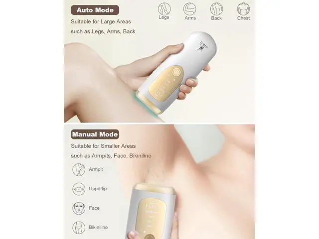 Alt view image 3 of 7 - BONAEVER Laser Hair Removal for Women Permanent Painless at-Home IPL Hair Removal Device Upgraded to 999999 Flashes 5 Level Energy Adjustable & 6 Flash Modes