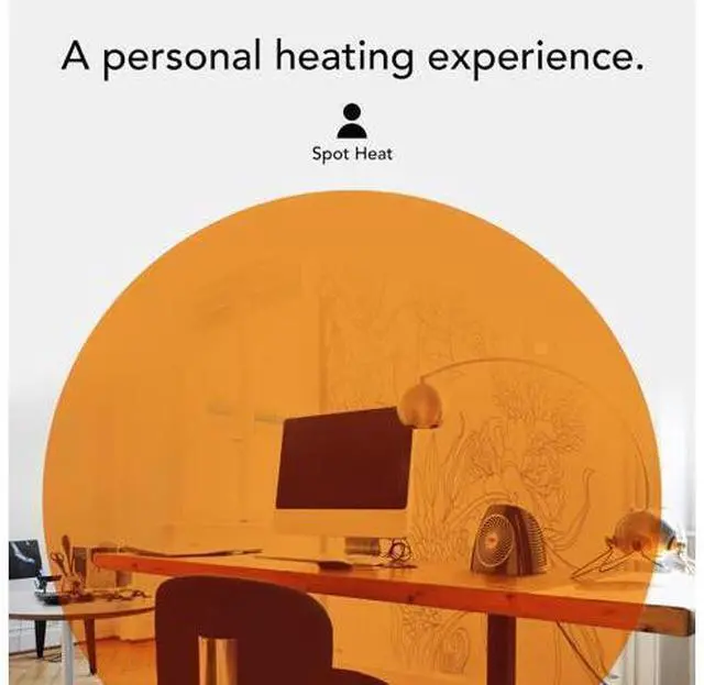 Alt view image 2 of 6 - VH202 (2025) Personal Space Heater, Advanced Safety Features, 2 Heat Settings, Direct Heating, Fan Only Setting, Cool-Touch Exterior, Signature Vortex Heat Circulation, Gentle Heating, Black