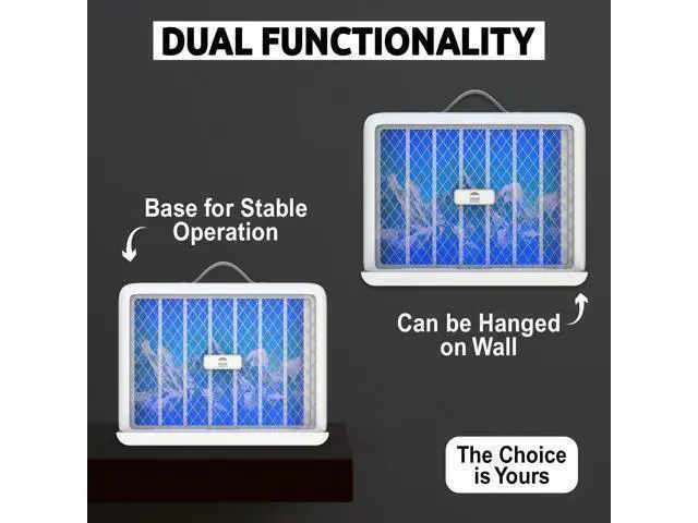 Alt view image 7 of 7 - Electric Bug Zapper, LED UV Light Trap Mosquito, Portable & Wall-Mountable High-Voltage Electric Mosquito Bug Zapper Indoor & Outdoor with Safety Mesh