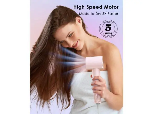 Alt view image 2 of 7 - OSOU Hair Dryer, Negative Ionic Hair Dryers, High-Speed Blow Dryer with 110, 000 RPM Brushless Motor, Fast Drying Lightweight Travel Hairdryer, Low Noise Home Hair Dryer with Smooth Nozzle