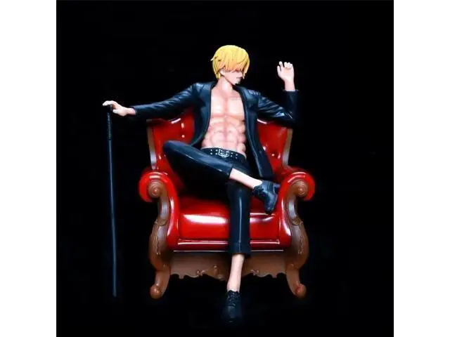Alt view image 2 of 4 - Anime One Piece Sanji Sofa PVC Action Figure Collectible Model Doll Toy 15cm