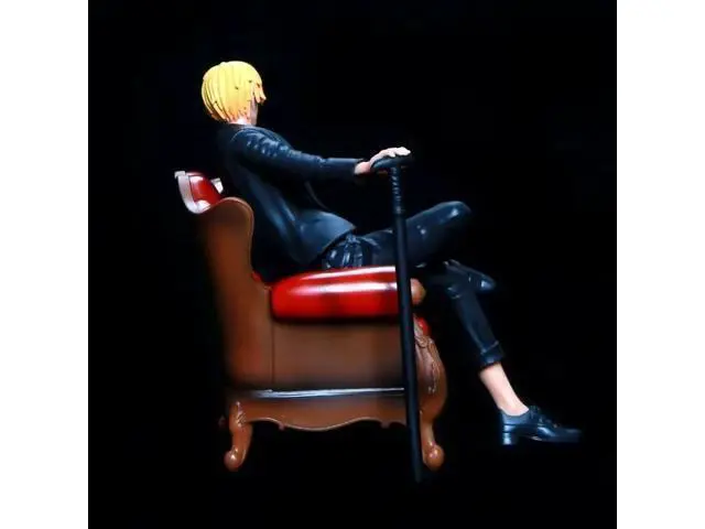 Alt view image 3 of 4 - Anime One Piece Sanji Sofa PVC Action Figure Collectible Model Doll Toy 15cm