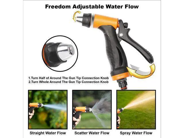 Alt view image 5 of 6 - Portable Intelligent Electric Pressure Washer Pump 100W 160 PSI 12V Portable Pressure Powerful Washing Kit with 21.3 Feet PVC Hose for Home, Car, Garden, Projects (100 W-Black Hose)