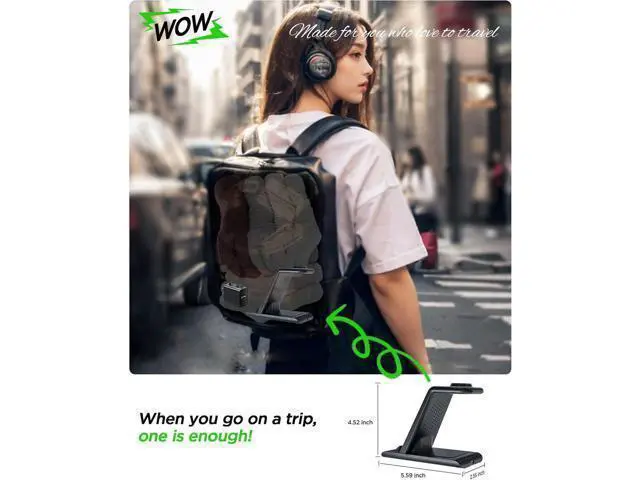 Alt view image 5 of 6 - Wireless Charging Station for Wireless Charger Galaxy Watch 8/7/6/5/4/3 Active 2/1 Stand Galaxy S25 Ultra/S25/S24/S23/S22/S21/Note20/10 Z Fold Flip 7 Galaxy Buds3/2 Pro/Live Multiple Devices