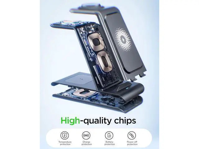 Alt view image 2 of 6 - Wireless Charging Station for Wireless Charger Galaxy Watch 8/7/6/5/4/3 Active 2/1 Stand Galaxy S25 Ultra/S25/S24/S23/S22/S21/Note20/10 Z Fold Flip 7 Galaxy Buds3/2 Pro/Live Multiple Devices