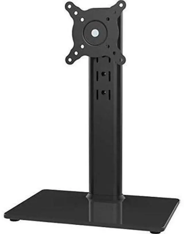 Main image of Single LCD Computer Monitor Free-Standing Desk Stand Mount Riser for 13 inch to 32 inch Screen with Swivel, Height Adjustable, Rotation, Vesa Base Stand Holds One (1) Screen up to 77Lbs(HT05B-001))