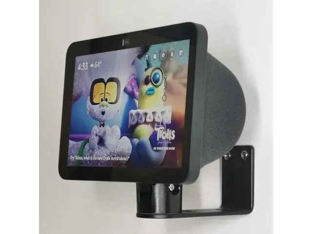 Alt view image 3 of 5 - Wall Mount Stand Made for All-New Echo Show 8 (3rd Gen, 2023 Release) | Echo Show 8 (2nd Gen, 2021 Release) | Echo Show 8, Tilt + Swivel Stand Black
