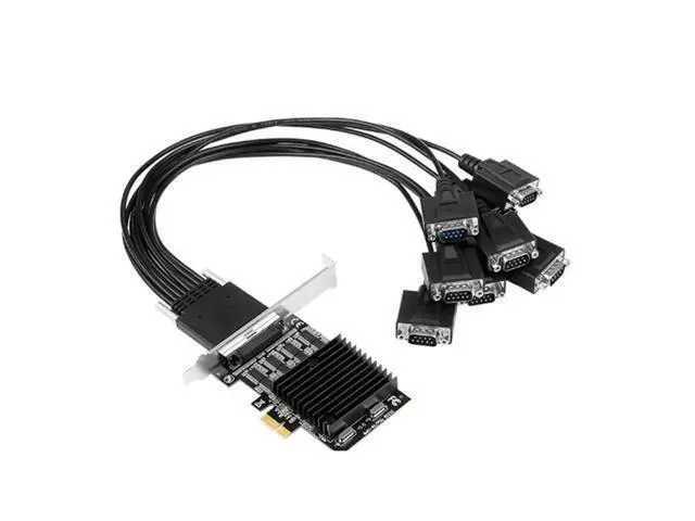 Alt view image 5 of 7 - PCIE To 8-Port RS232 Expansion Card PCI-E 8-Port DB9 Serial Card 8-Chipset PCI-Express Control Card COM Card