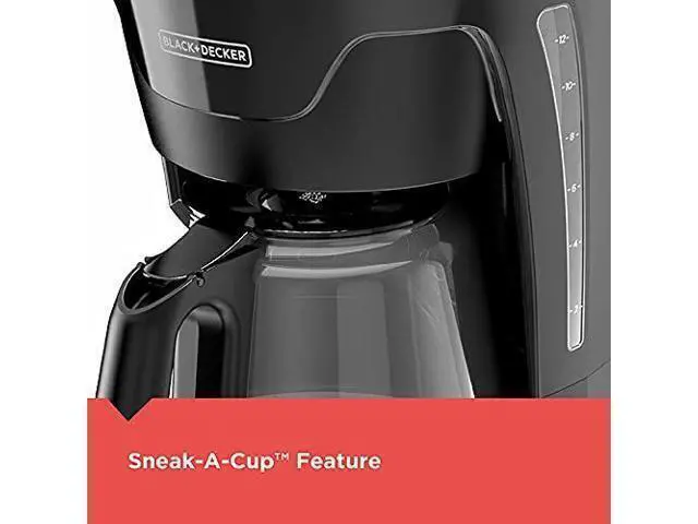Alt view image 4 of 7 - CM1110B Programable 12-Cup Coffee Maker, Easy Pour, Non-Drip Carafe with Removable Filter Basket, Black