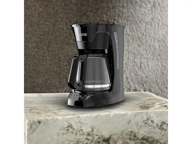 Alt view image 5 of 7 - CM1110B Programable 12-Cup Coffee Maker, Easy Pour, Non-Drip Carafe with Removable Filter Basket, Black