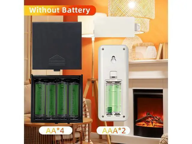 Alt view image 6 of 6 - Fireplace Thermostat Remote Control Kit, for Millivolt Gas Valve & Electronic Ignition Systems, 65ft Range, LCD Display, ON/AUTO/Off Modes, Timer & Child Lock Function
