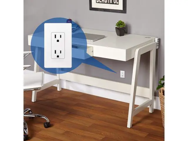 Alt view image 6 of 7 - CML 15 Amp Decorator Receptacle Outlet, 20 Pack Standard Electrical Outlet with Screwless Wall Plate, Non-Tamper Resistant, 15A 125V, UL Listed
