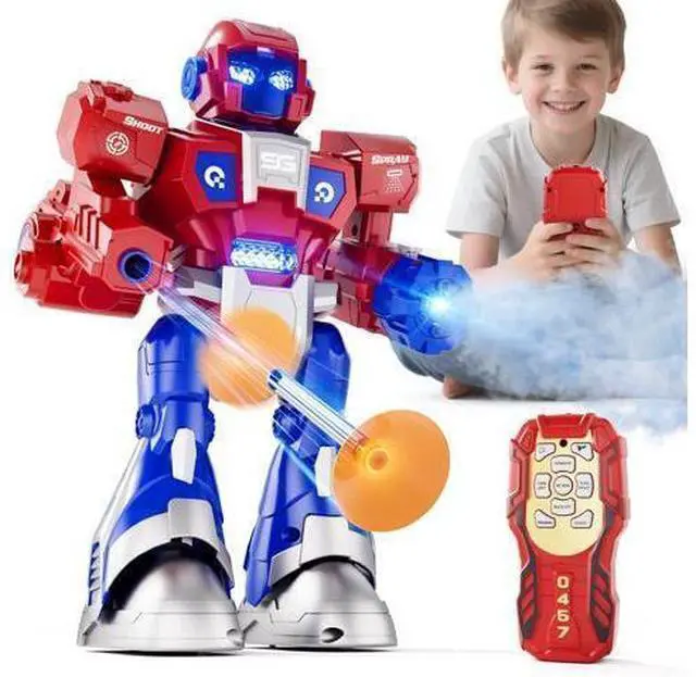 Main image of Robot Toys for Kids, Remote Control Robot for Kids Boys Girls, RC Robots Toy with Walking Singing Dancing Spraying Shooting, Birthday Christmas Toys Gifts for Age 3 4 5 6 7 8 Year Old Boys Girls