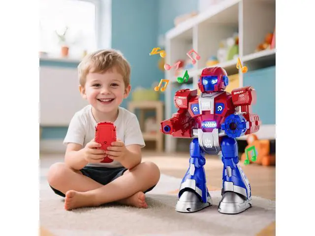 Alt view image 2 of 7 - Robot Toys for Kids, Remote Control Robot for Kids Boys Girls, RC Robots Toy with Walking Singing Dancing Spraying Shooting, Birthday Christmas Toys Gifts for Age 3 4 5 6 7 8 Year Old Boys Girls