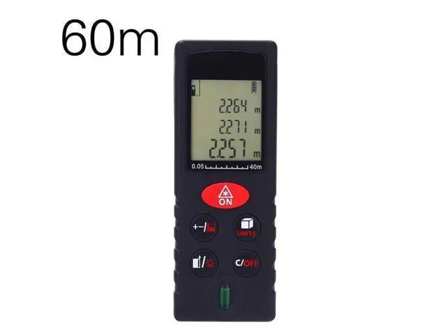 Alt view image 5 of 6 - 60m Digital Laser rangefinder High precision Handheld laser Distance Meter Range Finder Area Volume Measurement Angle Indication