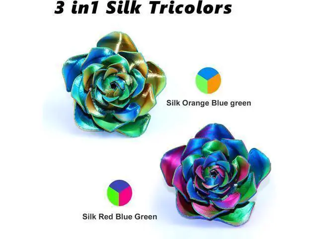 Alt view image 4 of 7 - LOVOON 3D PLA Filament 1.75mm Bundle, Tricolor 3D Printer Filament Bundle, Rainbow Silk PLA Filament Bundle, PLA Filament for 3D Printer 3D Pen, Dimensional Accuracy +/-0.02mm, 200g x 4 Spools