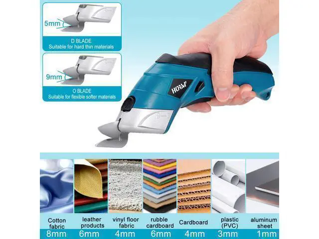 Alt view image 3 of 7 - Cordless Electric Scissors,3.7V Fabric Cutter,Equipped with 2 Blades and 1 Charging line,Electric Cardboard Cutter for Fabrics,Cardboard,Carpets