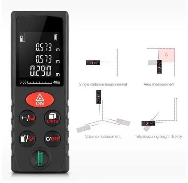 Main image of 60m Digital Laser rangefinder High precision Handheld laser Distance Meter Range Finder Area Volume Measurement Angle Indication