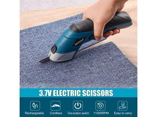 Alt view image 4 of 7 - Cordless Electric Scissors,3.7V Fabric Cutter,Equipped with 2 Blades and 1 Charging line,Electric Cardboard Cutter for Fabrics,Cardboard,Carpets