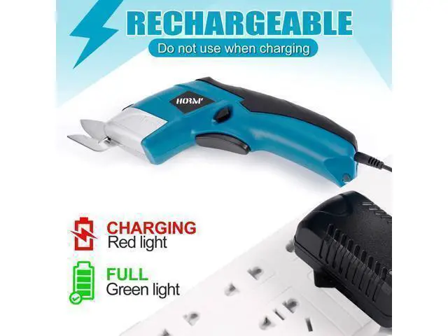 Alt view image 5 of 7 - Cordless Electric Scissors,3.7V Fabric Cutter,Equipped with 2 Blades and 1 Charging line,Electric Cardboard Cutter for Fabrics,Cardboard,Carpets