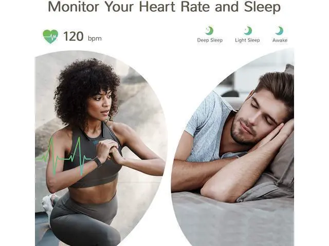 Alt view image 6 of 7 - CUUWE Smart Watch, Fitness Tracker with Heart Rate Monitor, Activity Tracker with 1.3 Inch Touch Screen, IP68 Waterproof Pedometer Smartwatch with Sleep Monitor, Step Counter for Women and Men