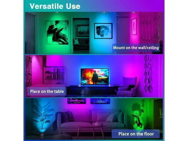 Alt view image 6 of 7 - 6W RGBW Uplighting Indoor Color Changing Up Lights Indoor with Remote Dimmable LED Spot Lights for Home Aluminum Accent Lighting for Party Plant Decor with 5.9 FT Plug Cord, 2 Pack