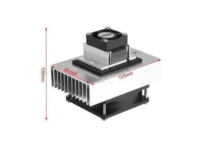 Alt view image 3 of 5 - Mini Air Conditioner,DC 12V Thermoelectric Peltier Cooler Refrigeration Cooling System Heat Sink Conduction Module Semiconductor Fridge Refrigeration Cooling System DIY Kit