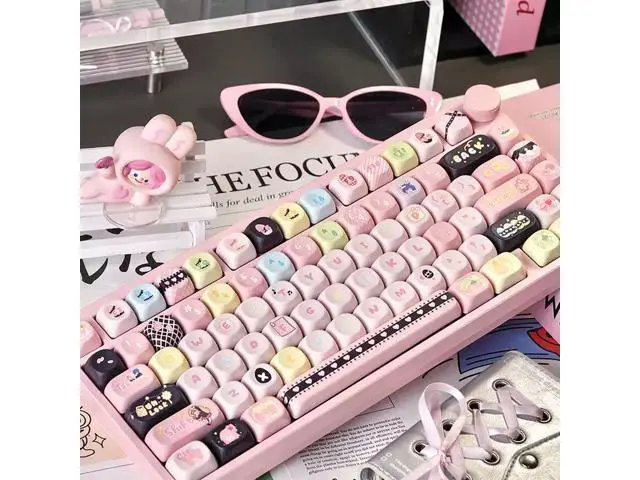 Alt view image 5 of 5 - Guardian Sweetheart MOA Theme Five-Sided Heat Transference PBT Personalized Mechanical Keycaps New Compatibility with Miao From Compatibility with Miao From 68 - Keycaps