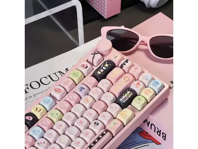Alt view image 4 of 5 - Guardian Sweetheart MOA Theme Five-Sided Heat Transference PBT Personalized Mechanical Keycaps New Compatibility with Miao From Compatibility with Miao From 68 - Keycaps